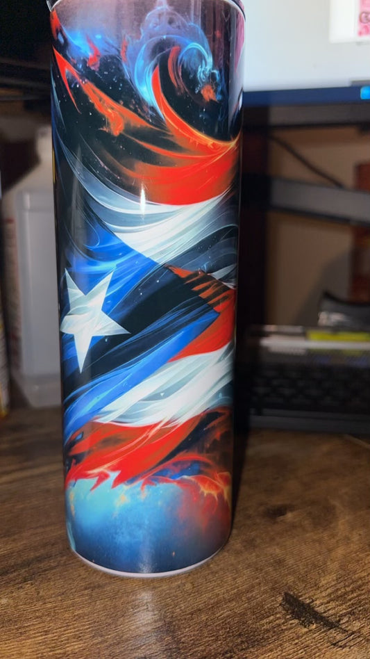 20 oz Puerto Rico Flag Tumbler